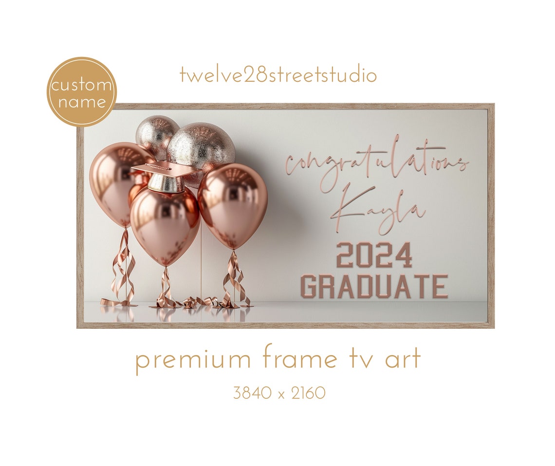 Custom Frame Tv Art Graduation Frame Tv Frame Tv Art Tv Graduation Art Custom Graduation Personalized Graduation