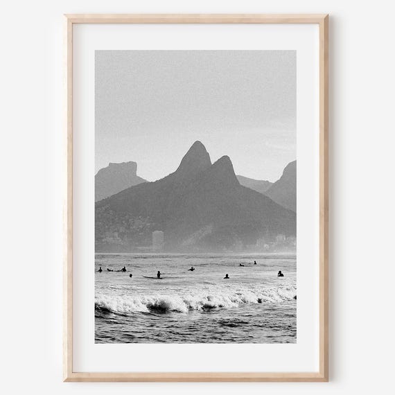 Rio De Janeiro Black And White Art Print