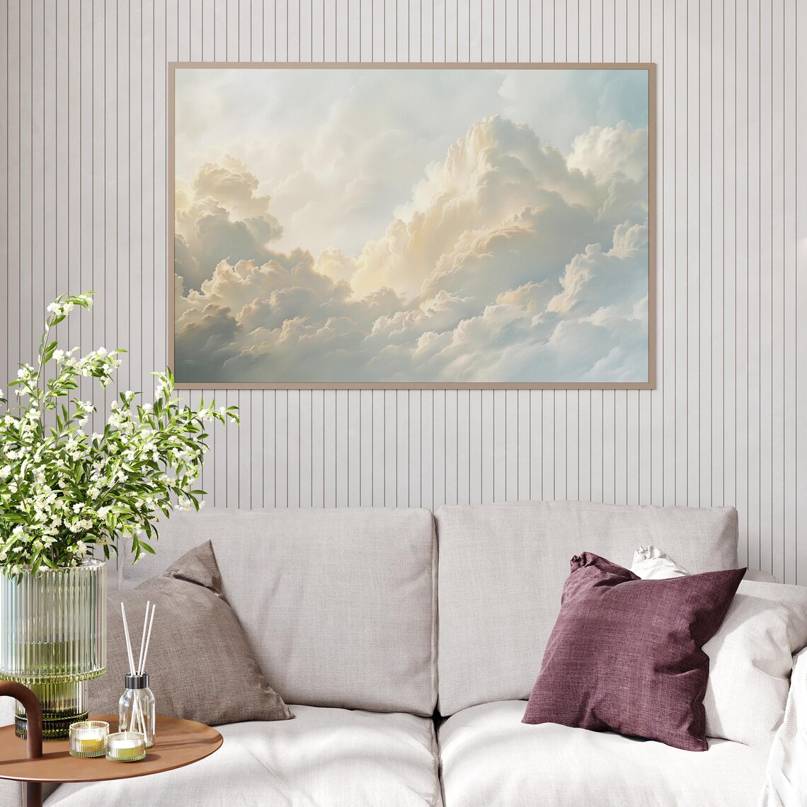 Clouds Painting, Minimalist Sky Art - Image 3