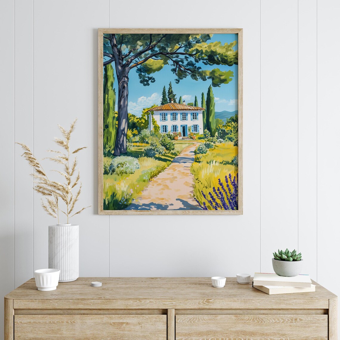 Cottage Landscape Painting, Cottagecore Farmhouse Decor - Image 2