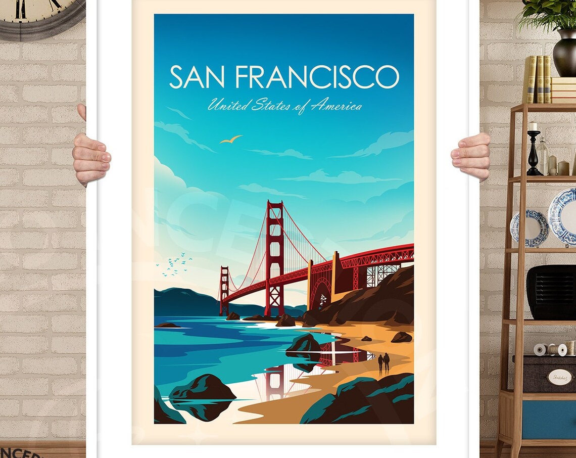 San Francisco Golden Gate Bridge Travel Print - Image 3