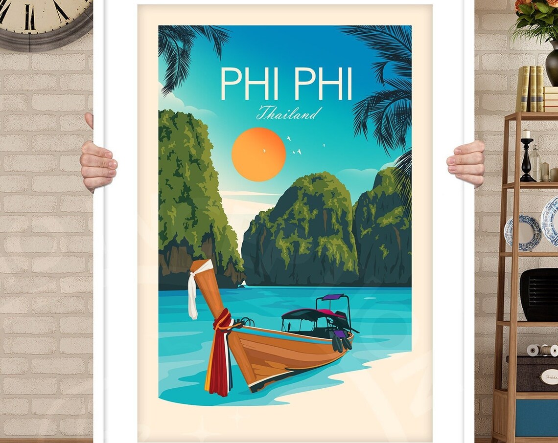 Thailand Phi Phi Travel Poster, Asia Wall Art - Image 2