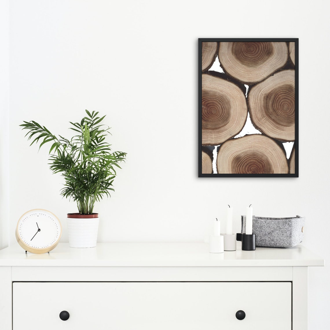 Tree Ring Print, Log Slice Home Decor - Image 2