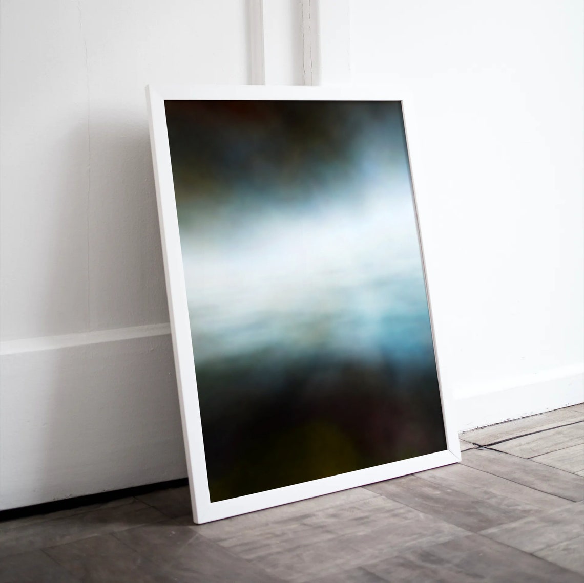 Misty Water Blur Poster Soft Blue Gray Abstract Ocean Haze Scene - Image 4