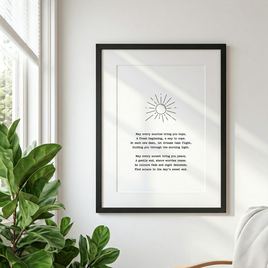 May Every Sunrise Bring You Hope May Every Sunset Bring You Peace Inspirational Poem Wall Art