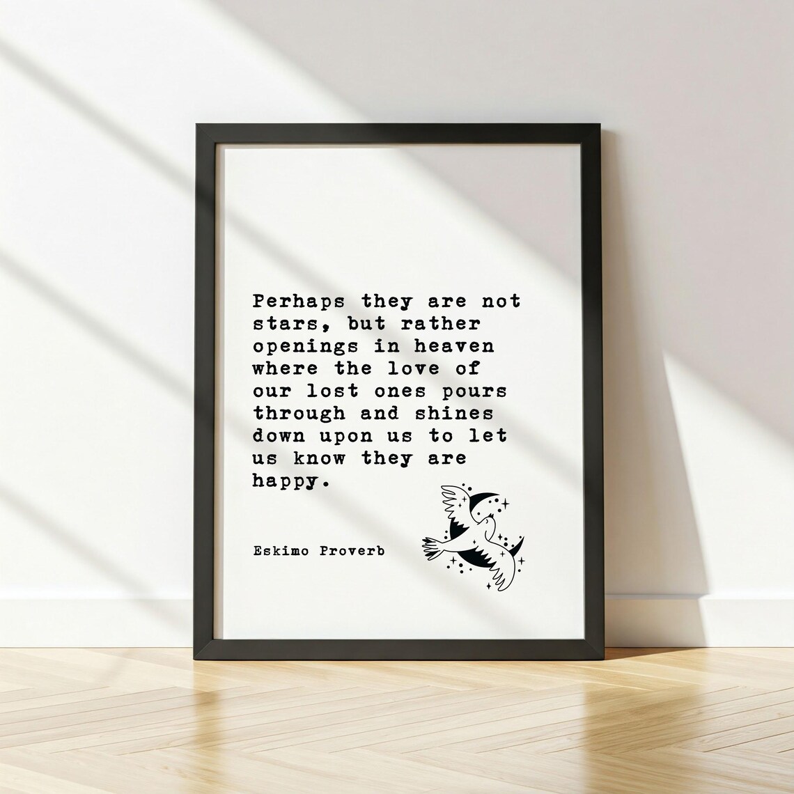 Perhaps They Are Not Stars Heaven Memorial Condolence Quote Poster - Image 2