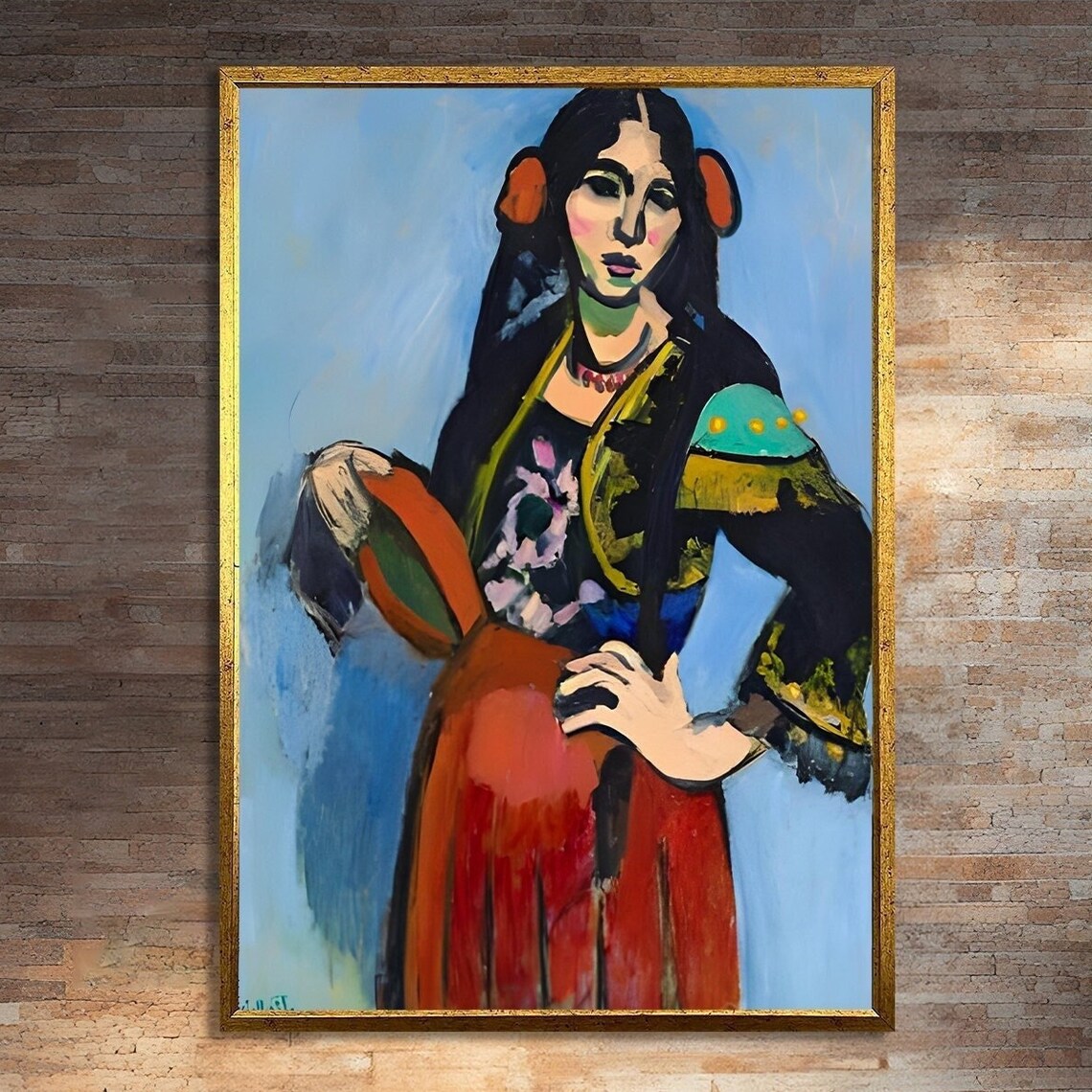 Henri Matisse Inspired Spanish Woman, Modern Abstract