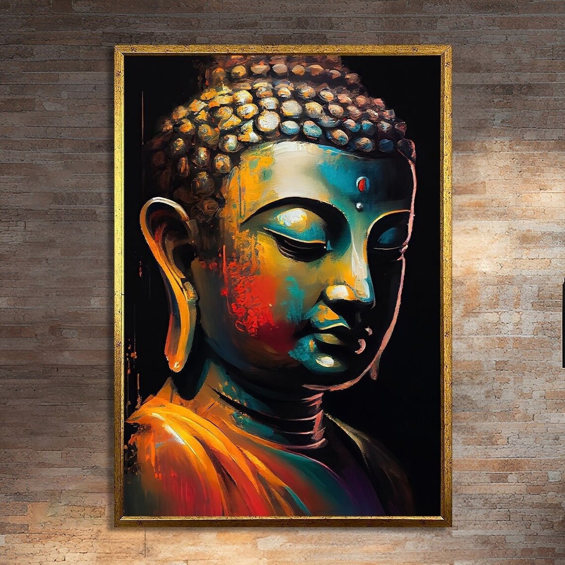 Buddha Painting, Meditative Wall Decor