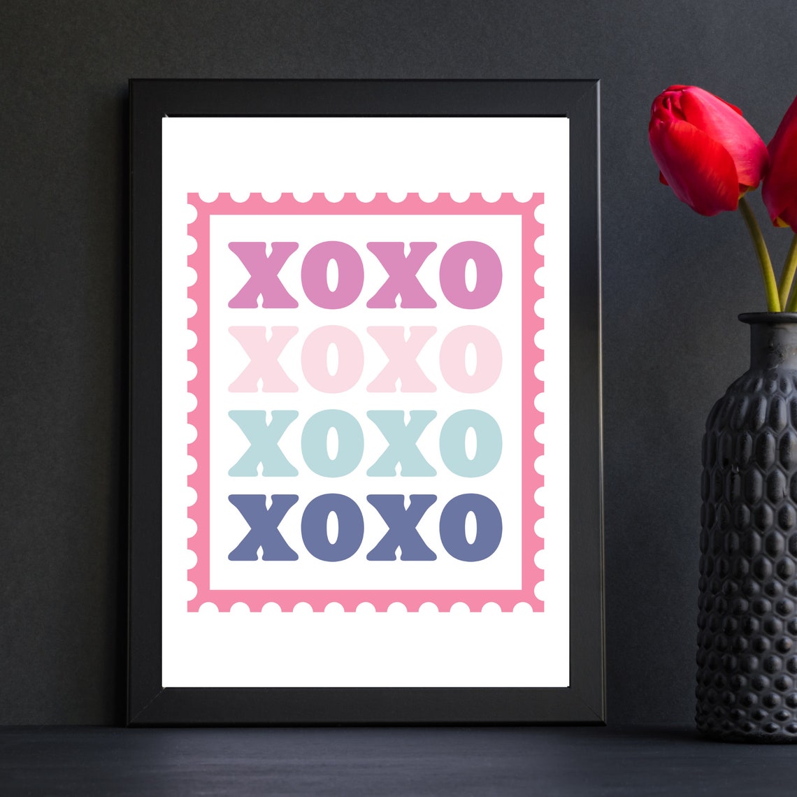 Xoxo Love Quote Love Print Xoxo Love Sign Valentines Day Wall Art Print Valentines Day Decor Nursery Decor Art Girls Room - Image 4
