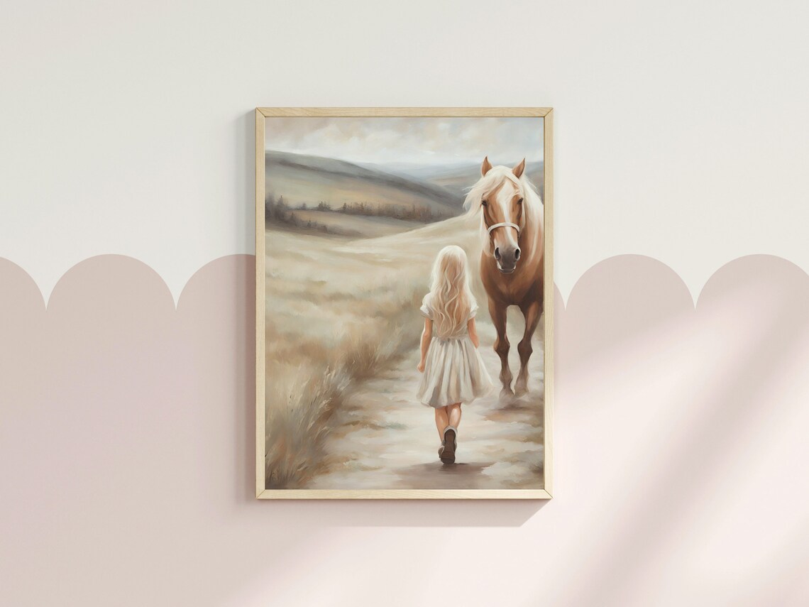 Horse Art for Girls Room, Farmhouse Art Print - Image 2