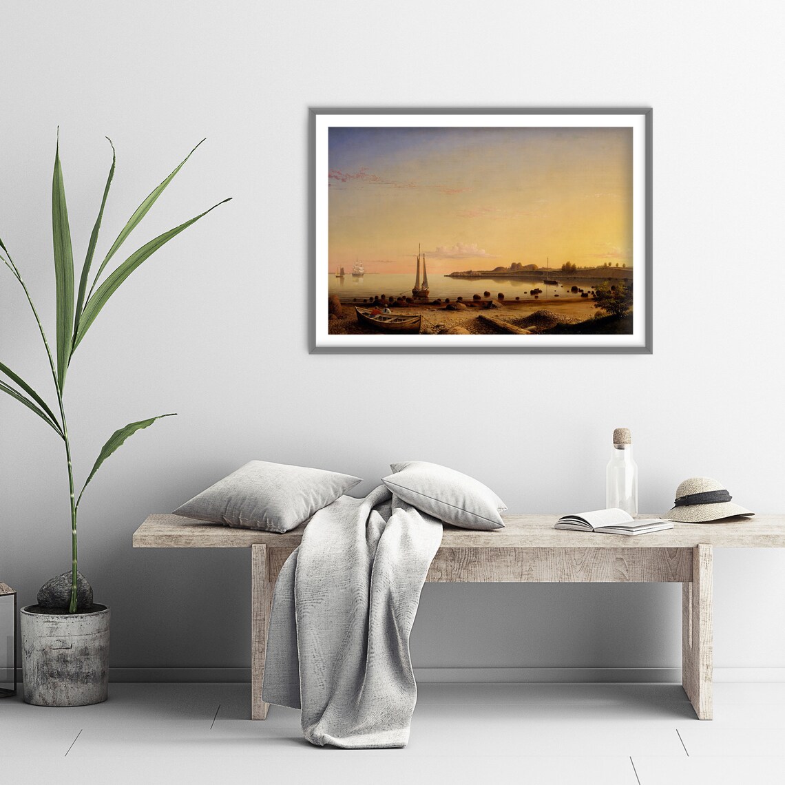 Stage Fort Across Gloucester Harbour, Classic Art Print - Image 3