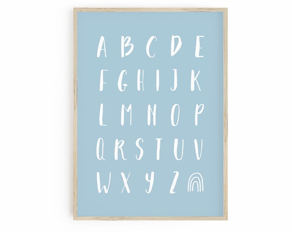 Boys Room Alphabet Wall Art Instant Wall Art Wall Decor Boys Room Decor Boys Nursery Decor Boho Alphabet Poster