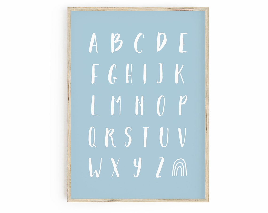 Boys Room Alphabet Wall Art Instant Wall Art Wall Decor Boys Room Decor Boys Nursery Decor Boho Alphabet Poster