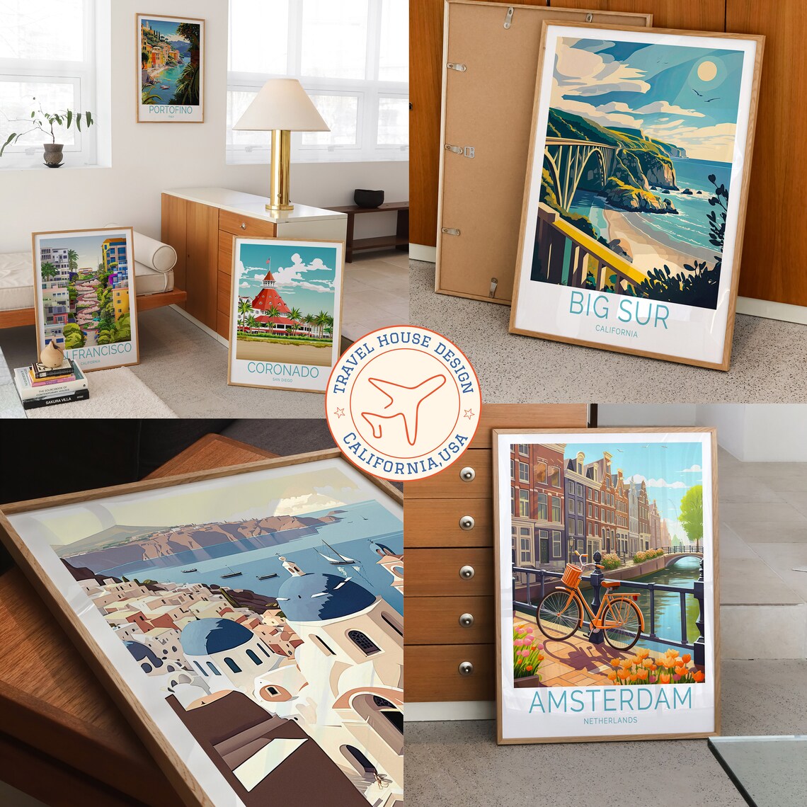 Custom Dream Travel Art Print, Personalized Places