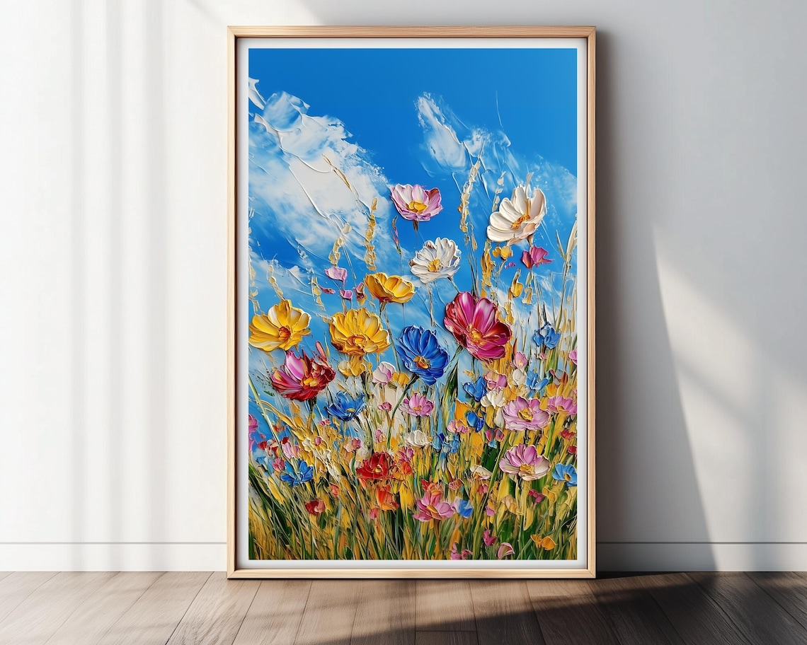 Spring Wildflowers Field, Vintage Floral Art Print - Image 2