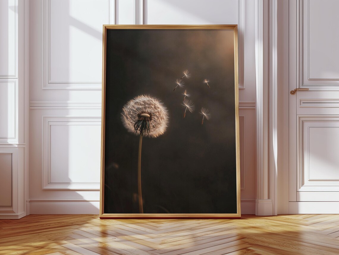 Dandelion Botanical Vintage Floral Art Print