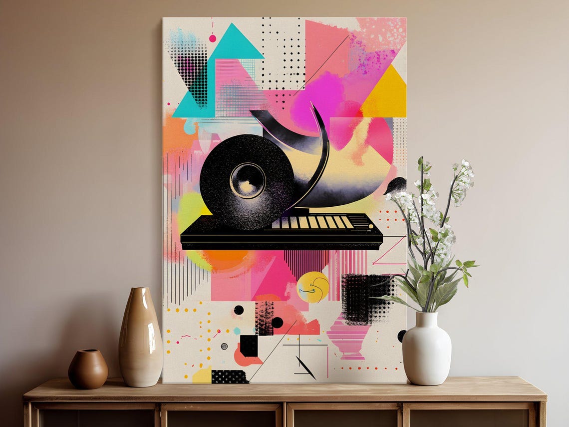 Abstract Geometric Wall Art Colourful Home Dcor Modern Wall Dcor Print Contemporary Art New Home Gift Unframed Print Unique Dcor - Image 5
