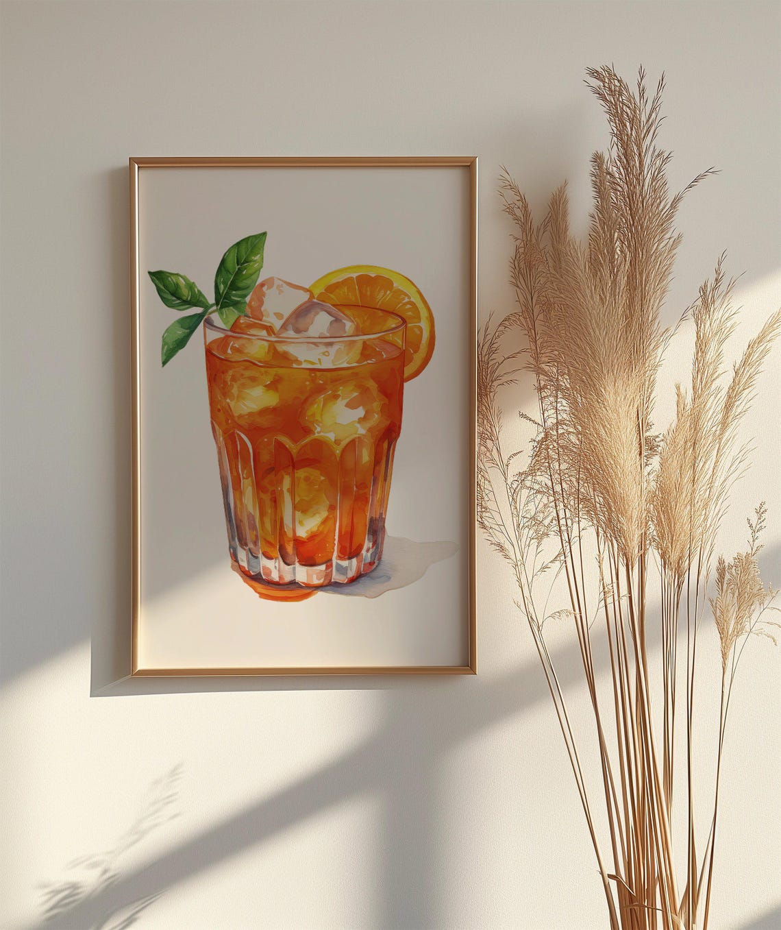 Vibrant Orange Aperol Style Cocktail Citrus Summer Drink Poster - Image 2