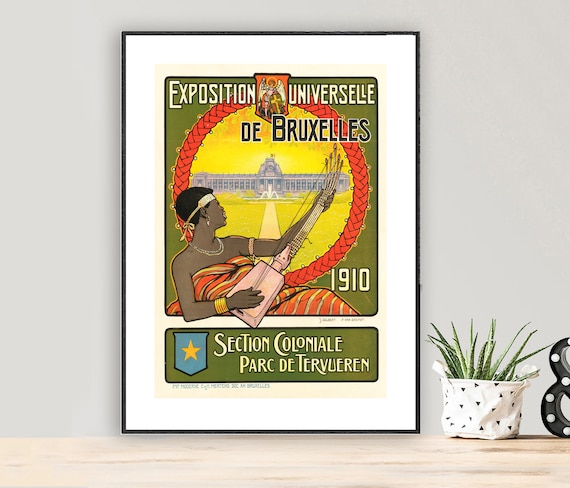 Exposition Universelle de Bruxelles 1910 Colonial Section Poster