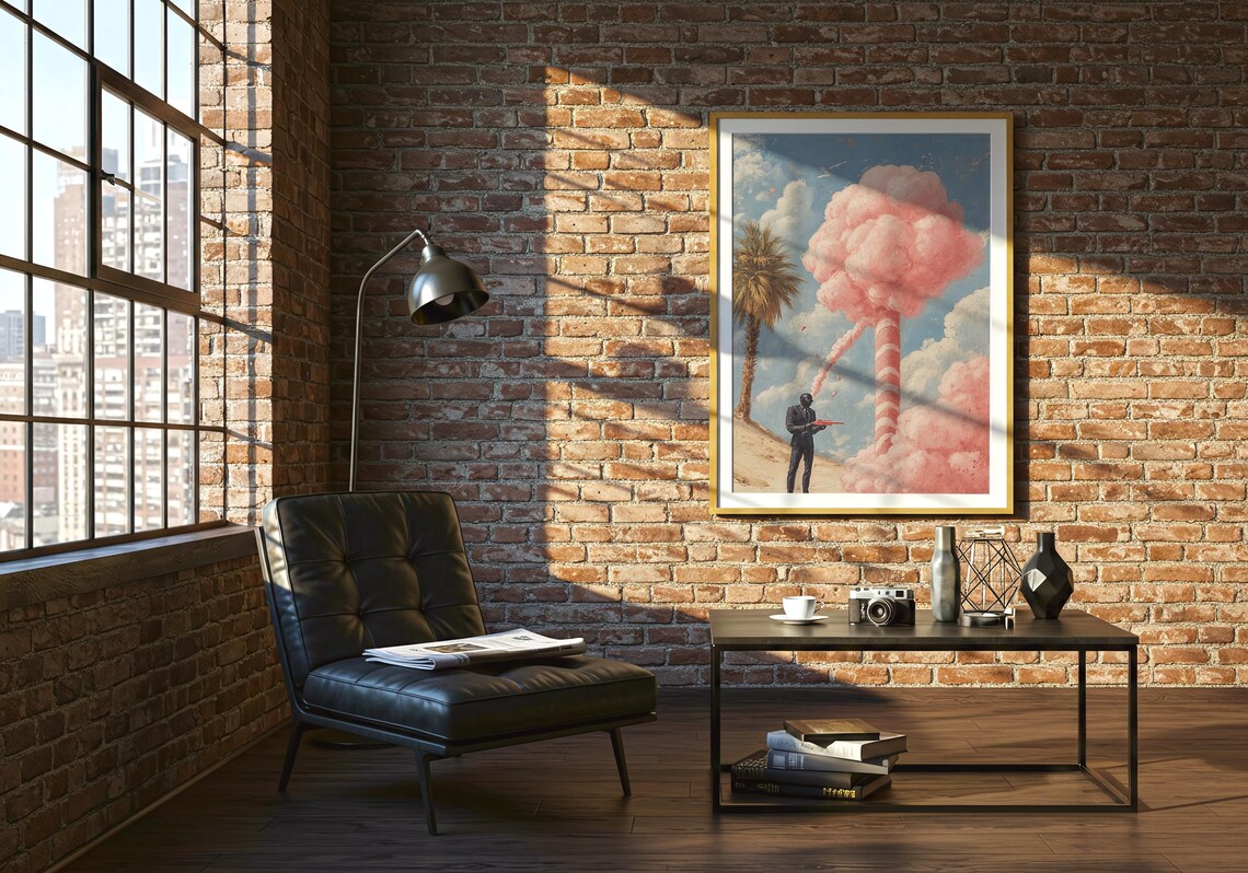 Surreal Candy Cloud Whimsical Desert Scene - Image 2
