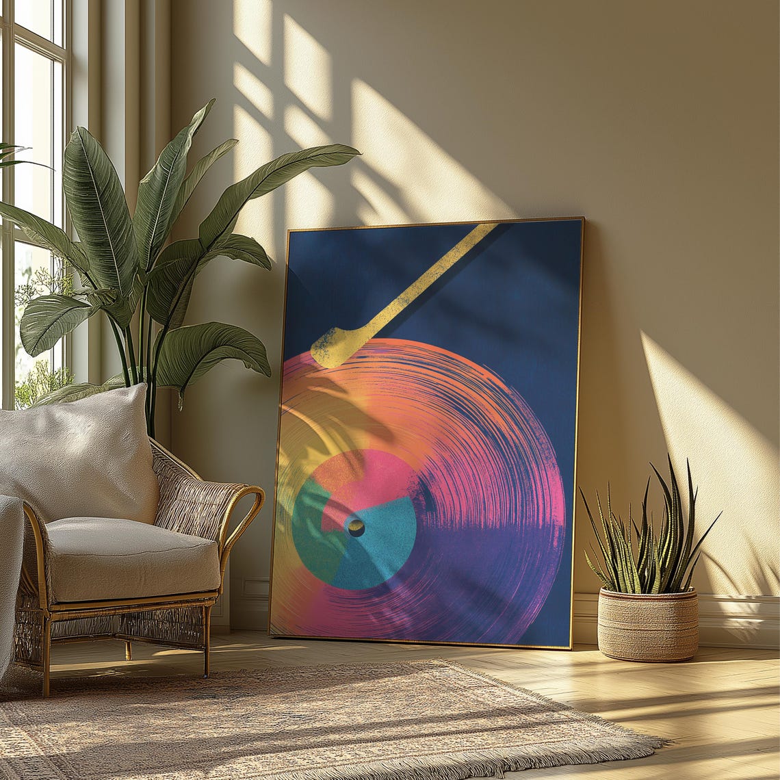 Colorful Vinyl Record Music Lover Retro Gradient Art Wall Poster - Image 5