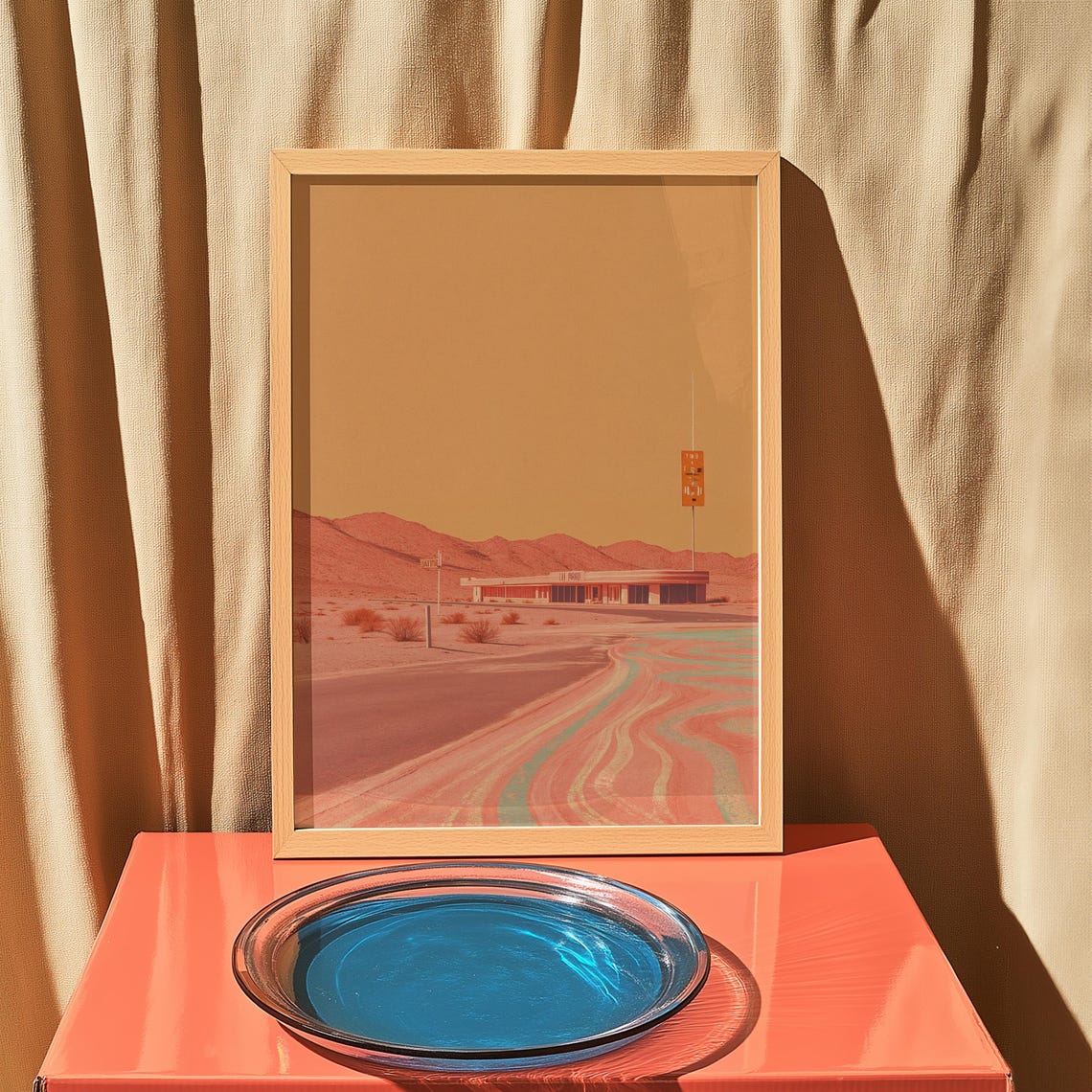 Desert Motel Dusk Minimalist Roadside Americana Sunset Poster - Image 5