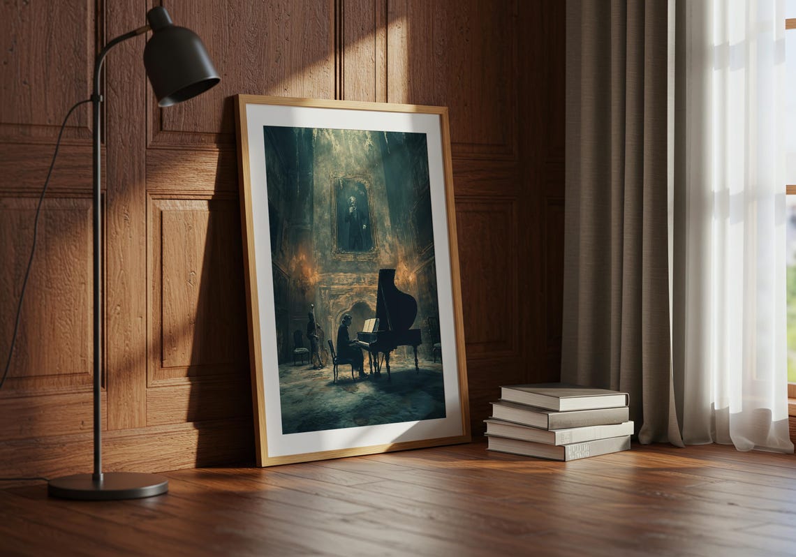 Haunted Recital Art Print, Gothic Piano Concert - Image 3