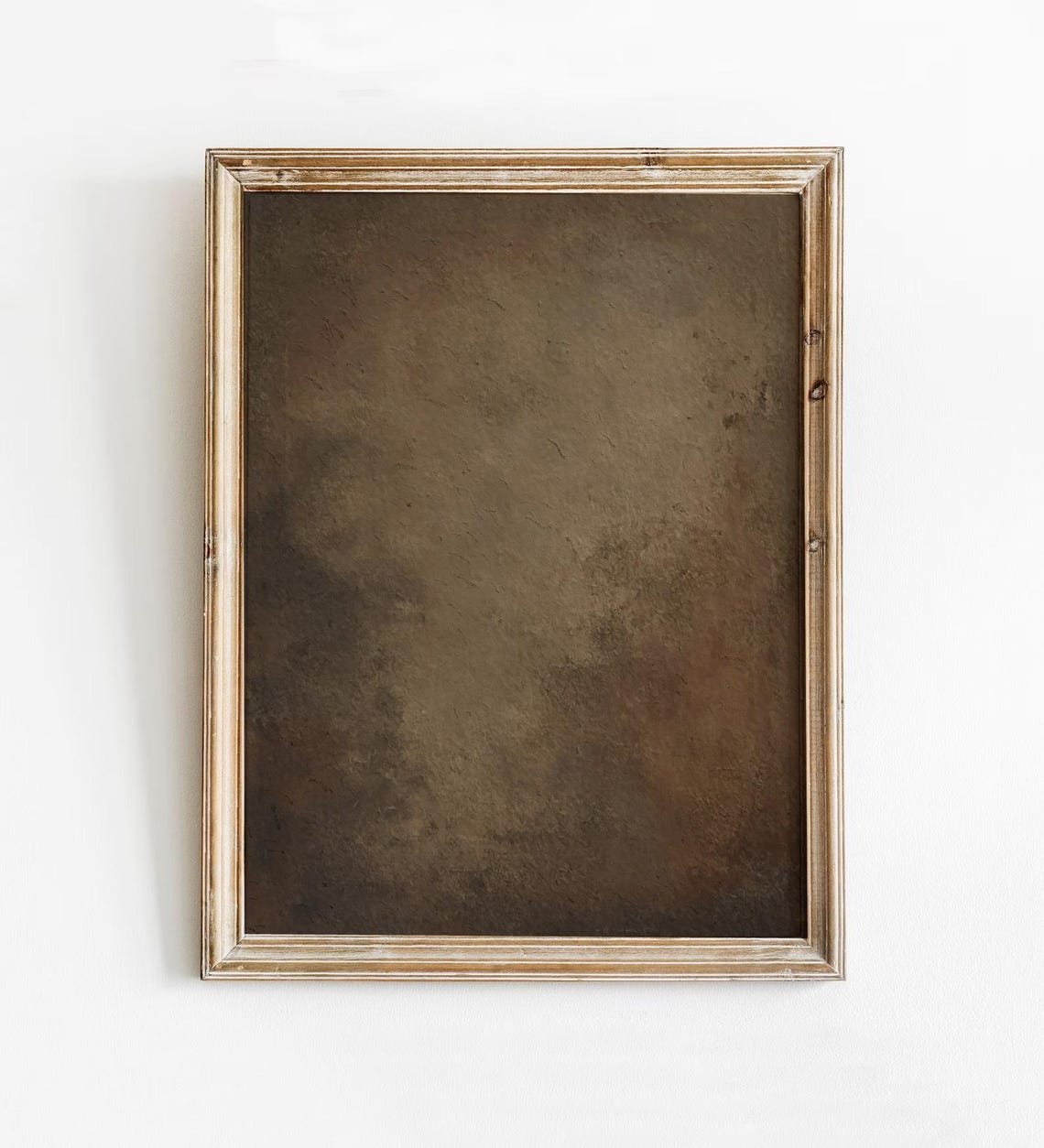 Dark Brown Textured Abstract Minimalist Moody Neutral Art Print