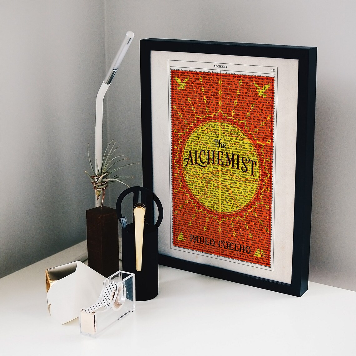 Paulo Coelho The Alchemist Vintage Dictionary Page Book Art Print Poster - Image 3