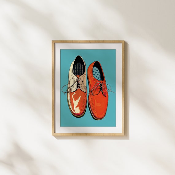 Shoes Red Realism Modern Art Fashion Fun Illustration Wall Painting