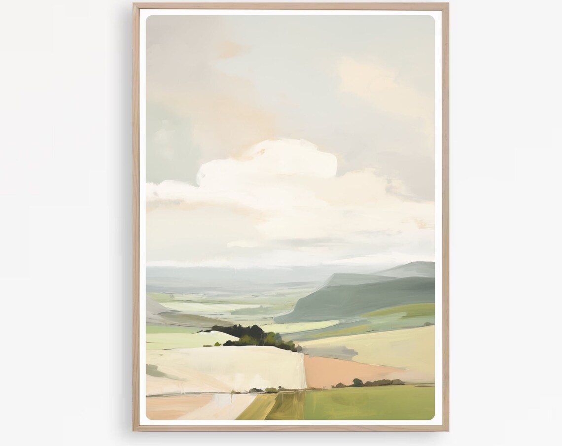 Abstract Landscape Print, Modern Minimalist Landscape