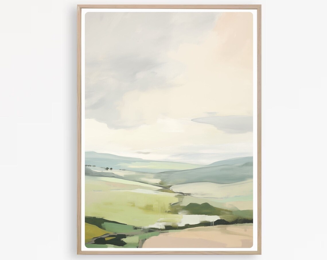 Abstract Landscape Painting, Nature Art Print