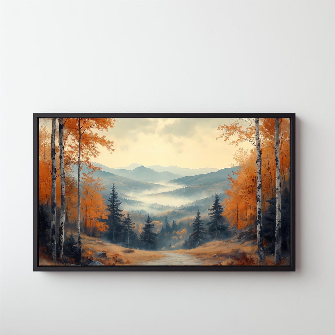 Rustic Fall Landscape Print Vintage Autumn Moody Countryside Farmhouse Decor Fall Wall Print Autumn Earth Tone 376 - Image 5