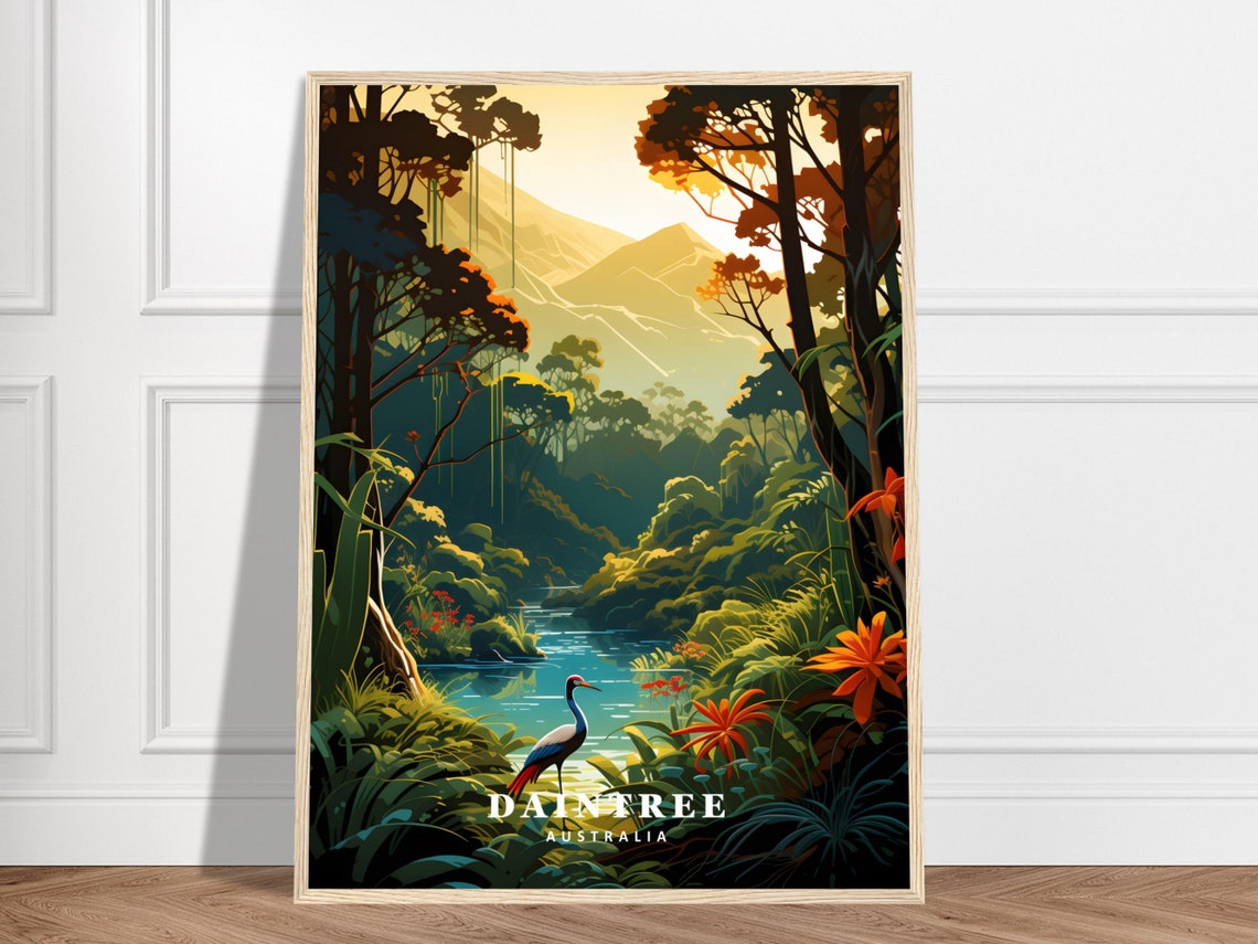 Daintree Rainforest Australia Jungle River Tropical Travel Poster