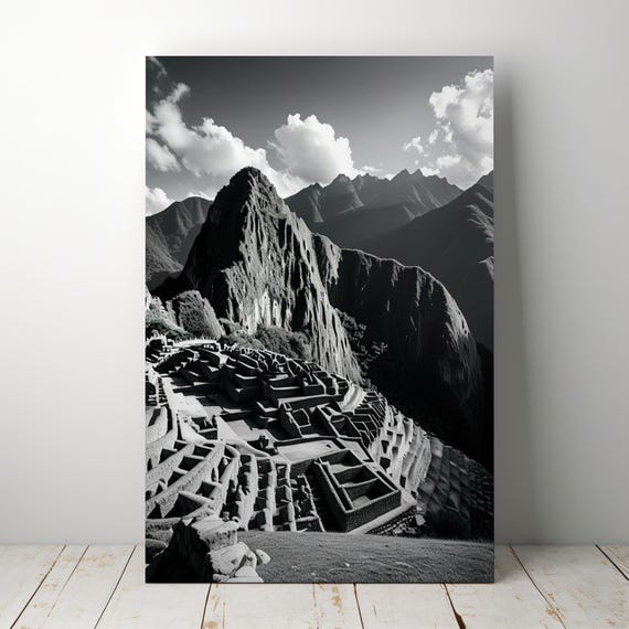 Machu Picchu Peru Print Black And White Travel Photography Pdf