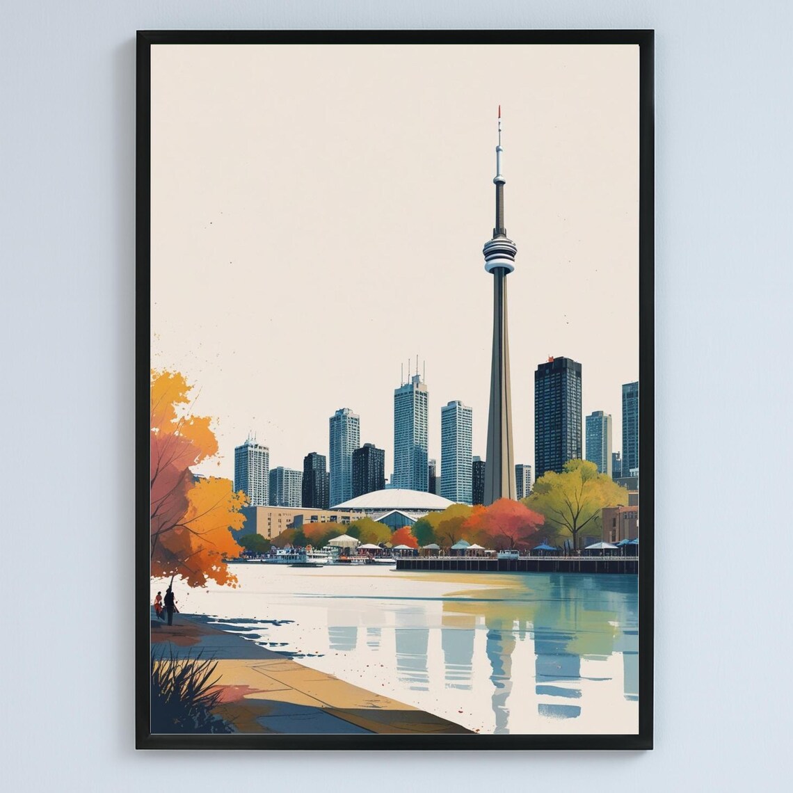 Toronto Skyline Art Print, Modern Minimalist Cityscape
