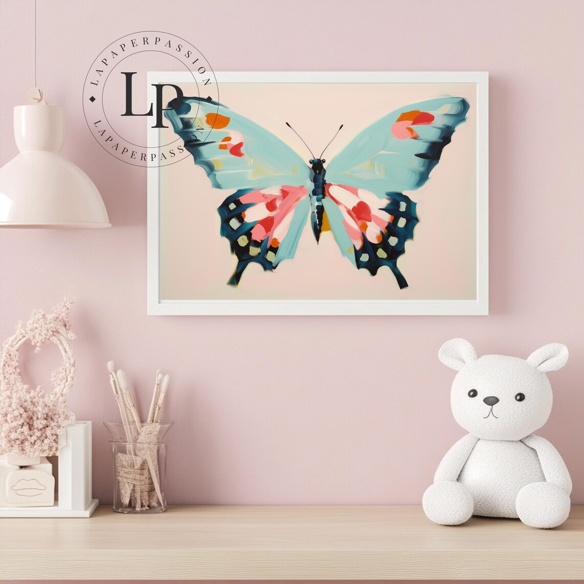 Colorful Butterflies Art Print, Girls Room Decor - Image 4