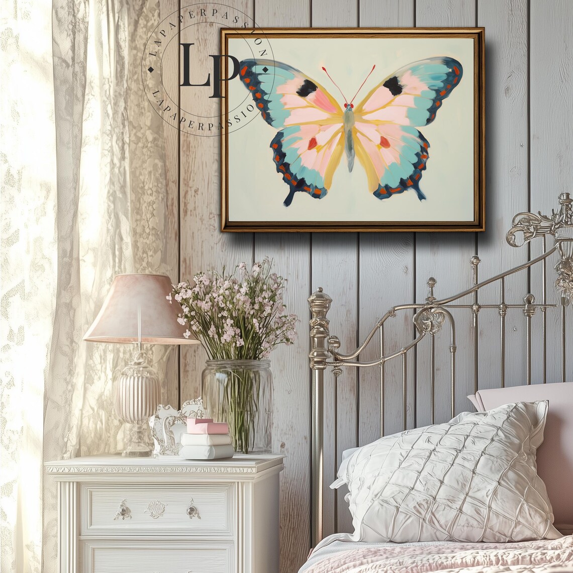 Colorful Butterfly Art Print, Girls Room Decor - Image 3