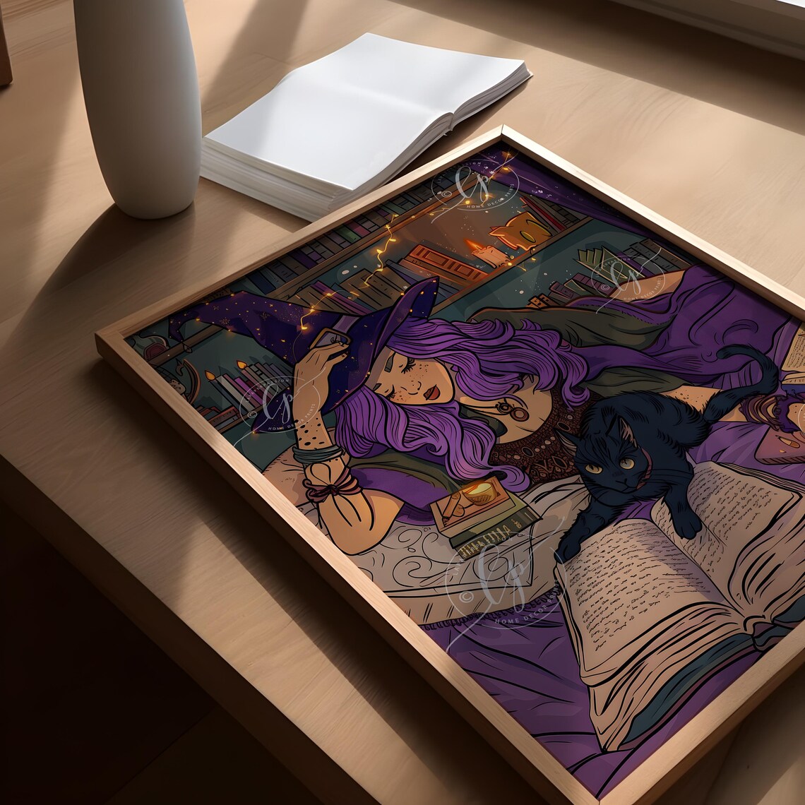Modern Witch Halloween Poster, Colorful Witchy Decor - Image 5