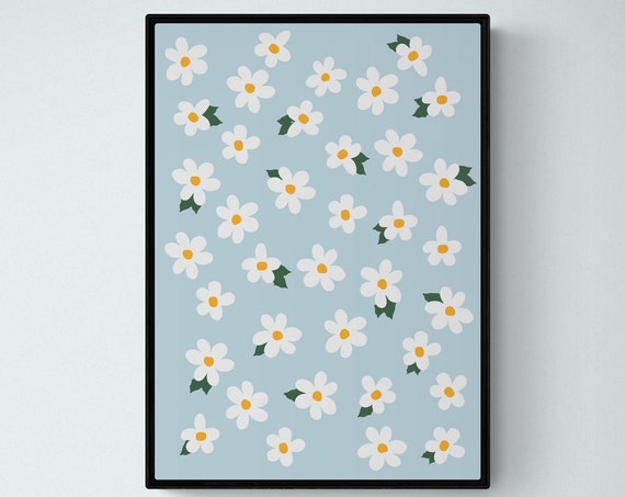 Daisy Flower Art Print, Floral Home Decor
