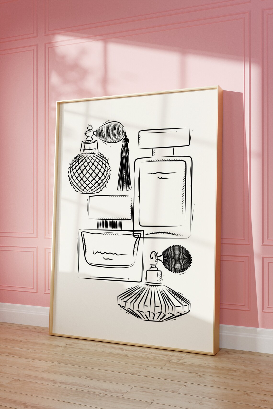 Minimalist Perfume Art Print, Girly Chic Style - Image 2
