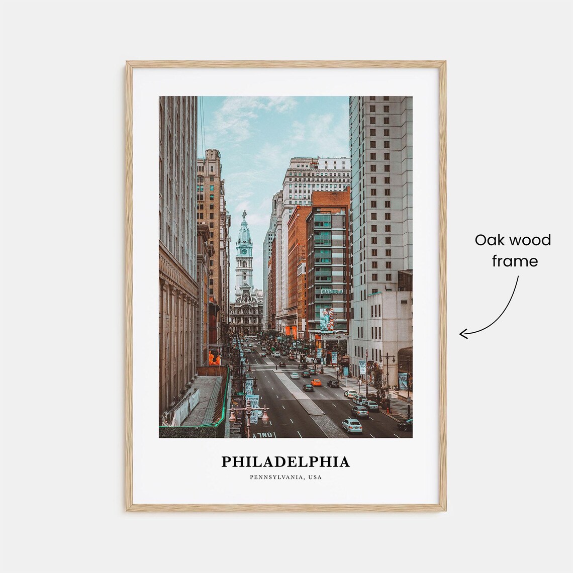 Philadelphia Broad Street City Hall Urban Canyon Skyline Poster - Image 3