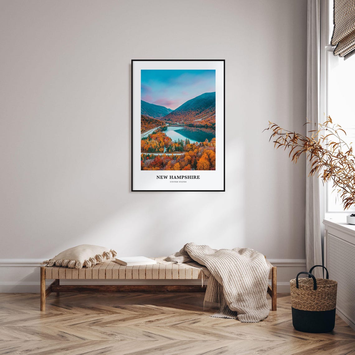 New Hampshire Print No 2 New Hampshire Photo Poster New Hampshire Travel Wall Art New Hampshire Map New Hampshire Print United States - Image 3