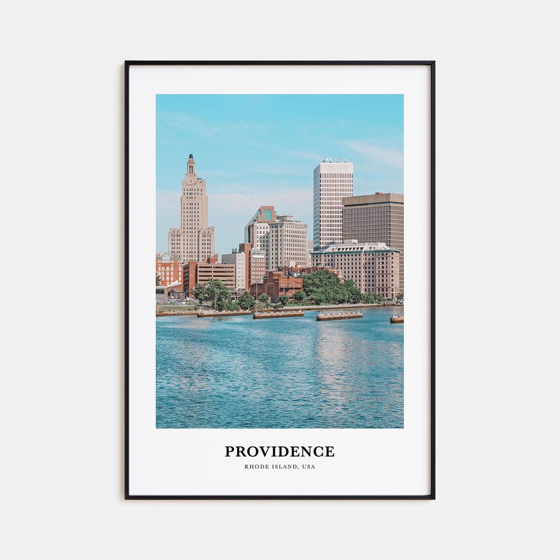 Providence Rhode Island Downtown Skyline Waterfront Photo Poster