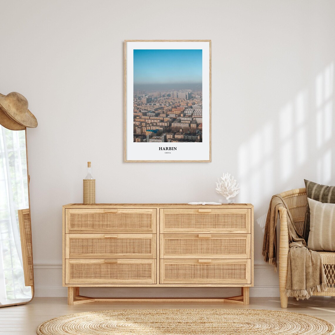 Harbin China Dense City Apartment Blocks Aerial Photography Poster - Image 2