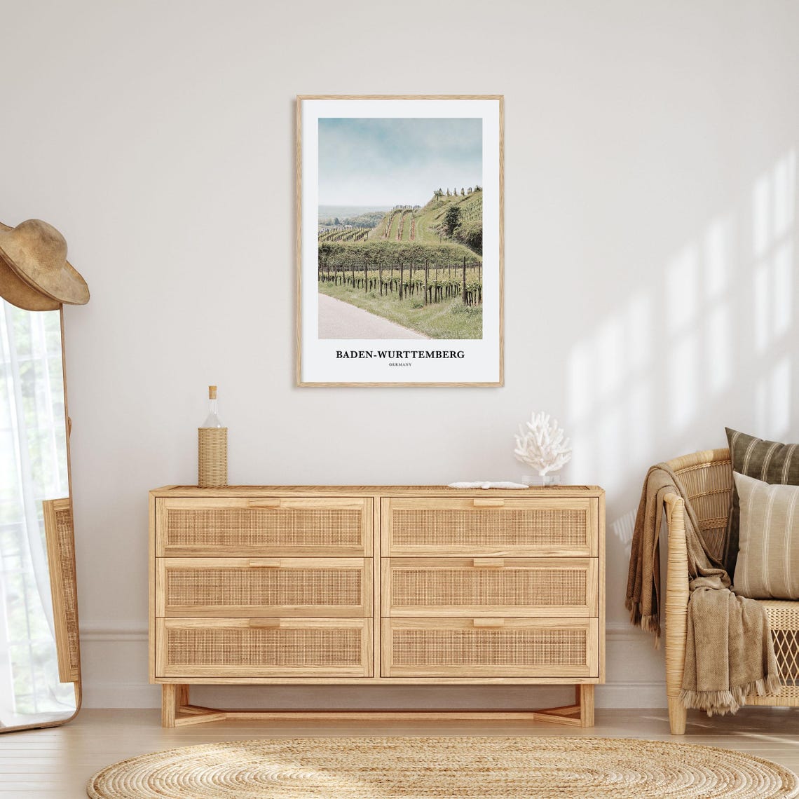 Baden Wurttemberg Germany Vineyard Hills Country Road Poster - Image 2