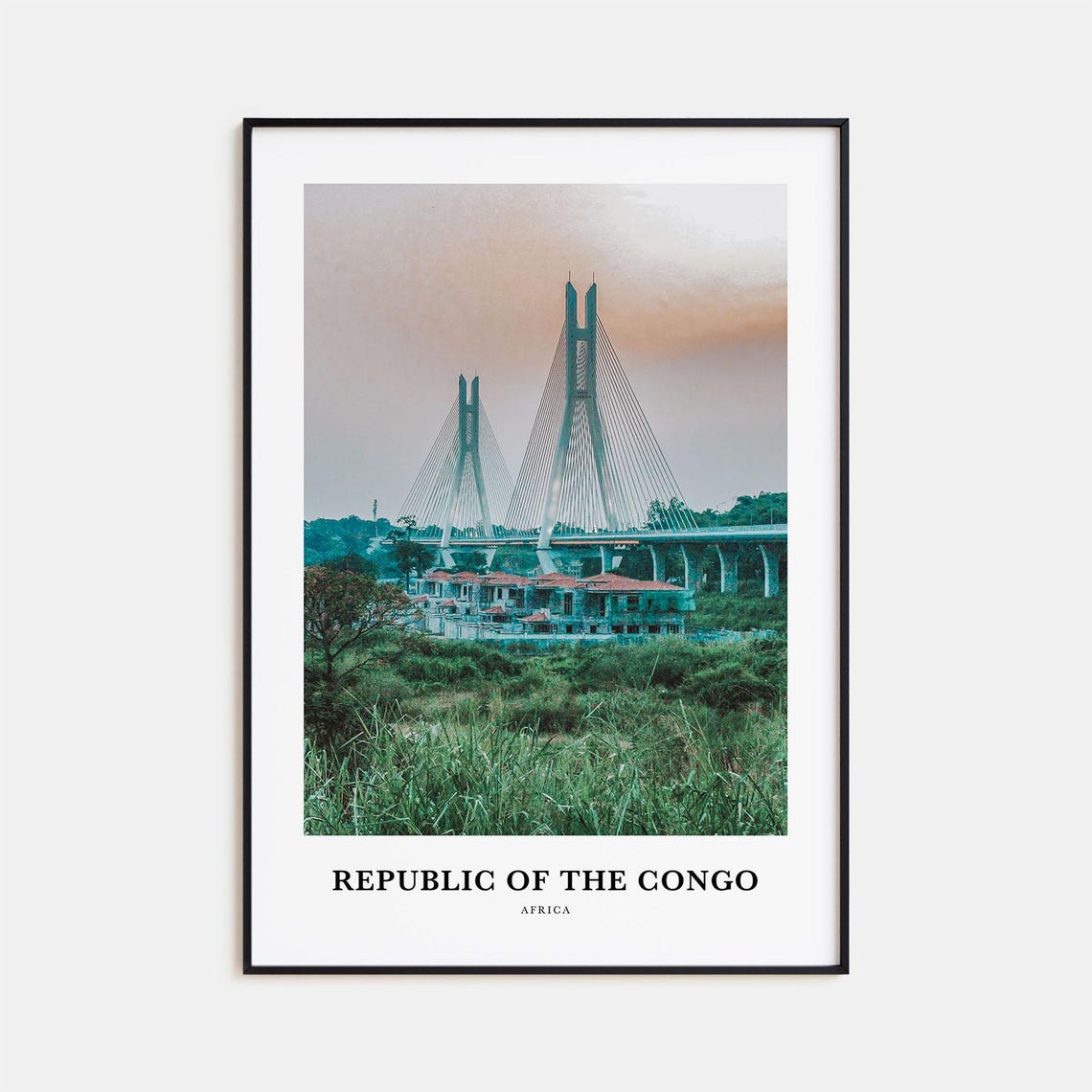Republic Of The Congo Print Republic Of The Congo Photo Poster Republic Of The Congo Travel Wall Art Republic Of The Congo Map Africa