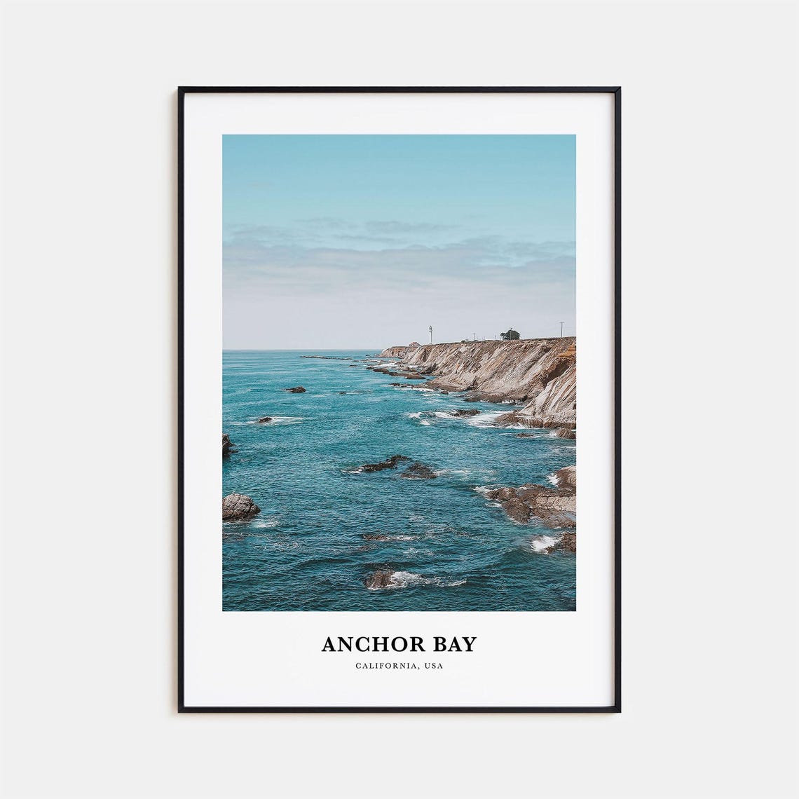 Anchor Bay California Rocky Coastline Ocean Photography Poster