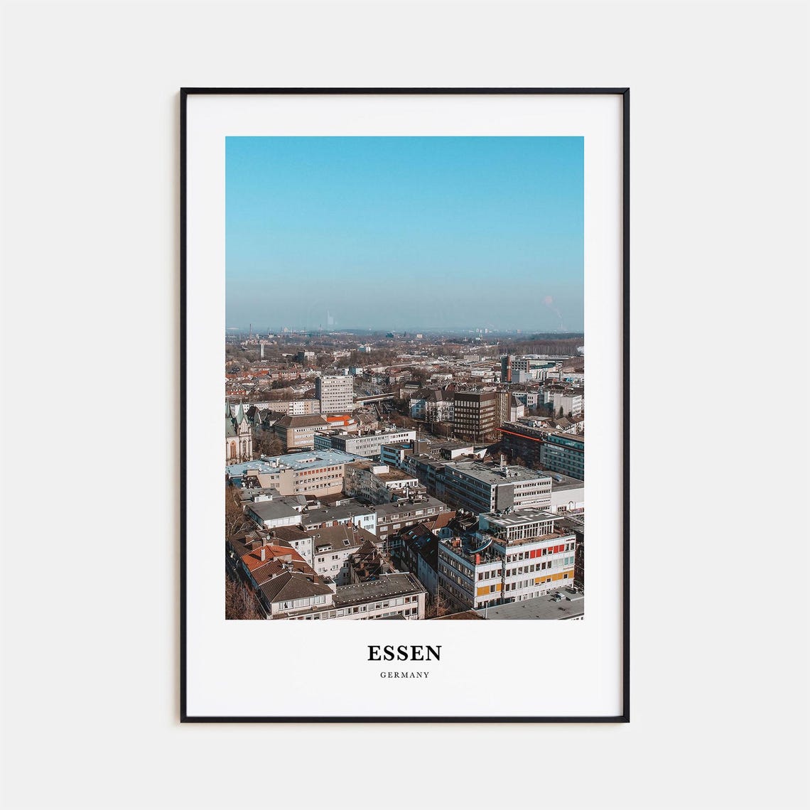 Essen Germany City Center Aerial View Urban Daylight Photo Poster