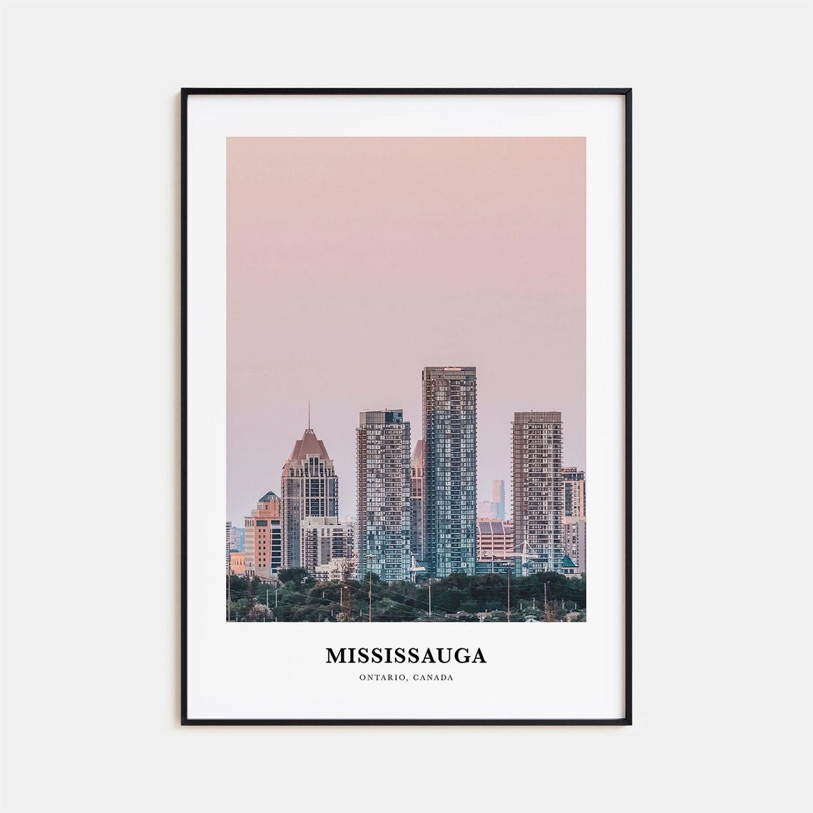 Mississauga Ontario Canada Skyline Sunset Cityscape Photography Poster
